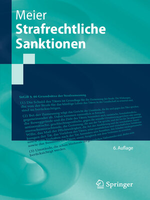 cover image of Strafrechtliche Sanktionen
